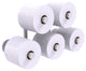 Prestige Skyline 5 Roll Reserve Roll Toilet Paper Holder, Matte White