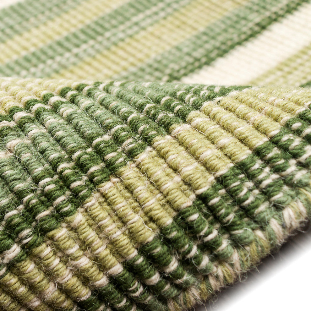 Aruba Faded Stripe Indoor Rug Green 5'x7'6"