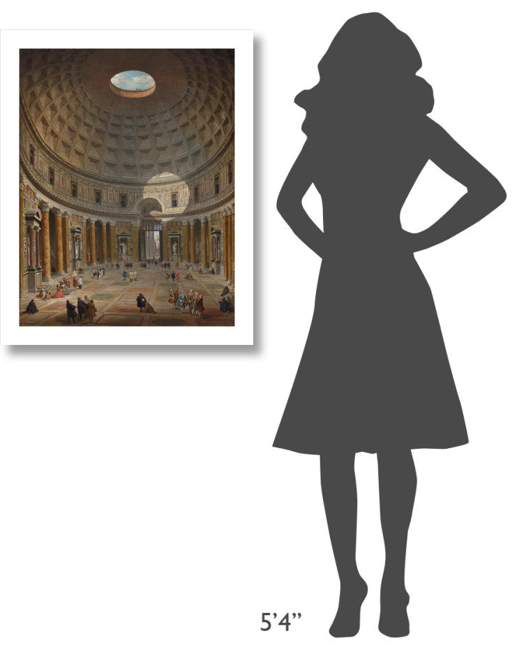 "Interior of the Pantheon, Rome, 1747" Print by Giovanni Paolo Panini, 25"x32"