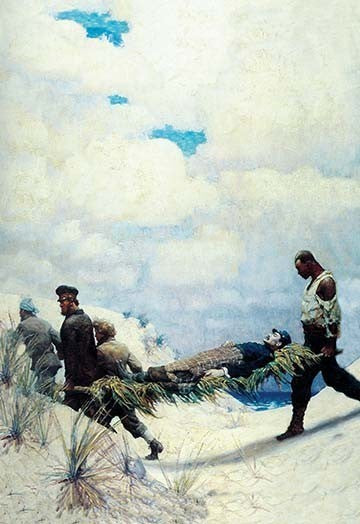 The Rescue of Captain Harding- Gallery Wrapped Canvas Art 28" x 42"