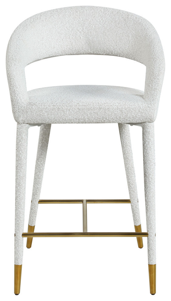 Destiny Counter Stool, Cream, Boucle Fabric