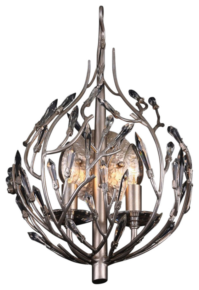 Bask 2-Lt Crystal Sconce - Gold Dust