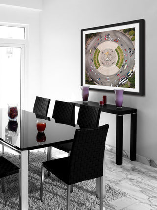 "In and Out Circle" Framed Print by Karolis Janulis