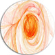 Yellow Ball Of Yarn, Abstract Digital Art Round Wall Art, 11"