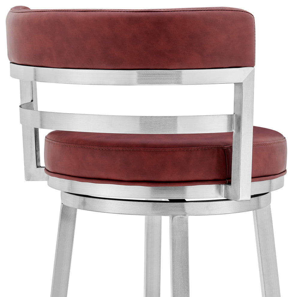 Madrid Swivel Stool, Red, 26"