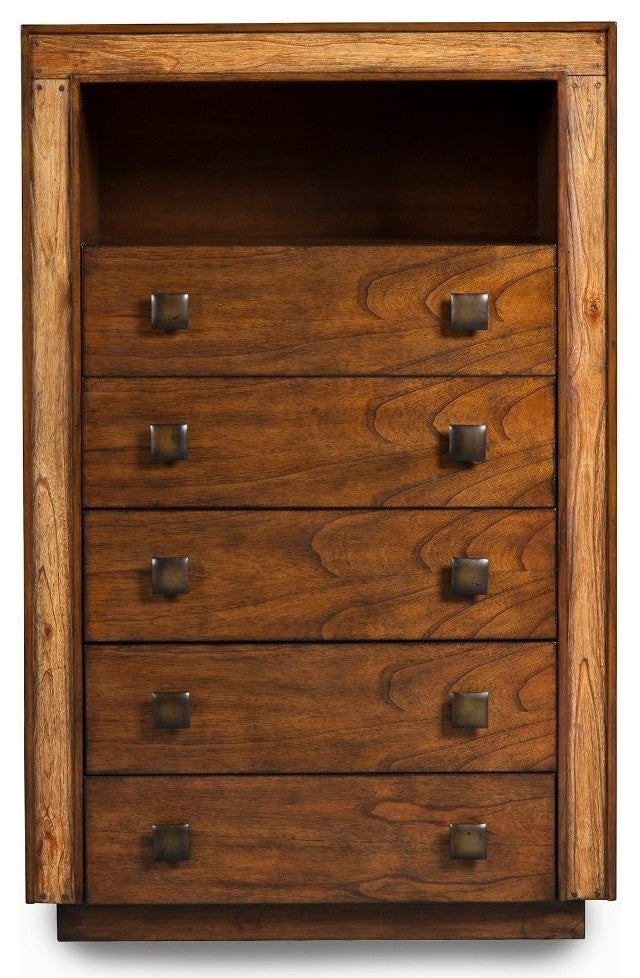 Mindi Wood Chest, Brown