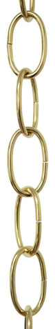 RCH Hardware Steel Standard Link Chandelier Chain, 10', Polished Brass, U38