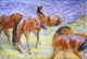Franz Marc Grazing Horses, 18"x27" Wall Decal