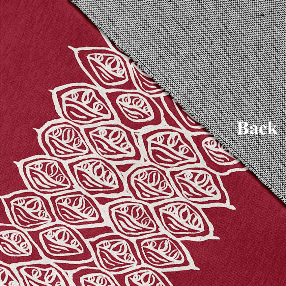 Cowry Stack Rug, Red, 5' Round