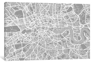 "London Map V" by Michael Tompsett, Canvas Print, 18x12"
