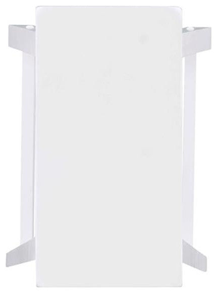 Linon Beamon 24" Sturdy Wood Backless Saddle Seat Counter Stool in Pure White