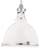 Massena, One Light 14-inch Pendant, White Polished Nickel Finish