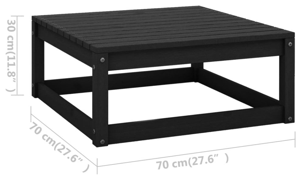 vidaXL Patio Footstools With Cushions 2 pcs Solid Pinewood
