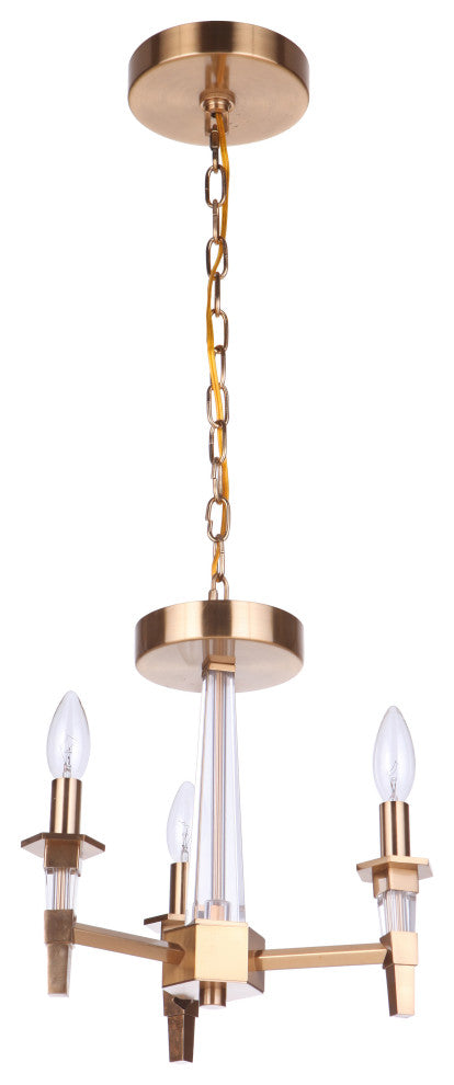 Tarryn 3 Light Convertible Semi Flush In Satin Brass (53253-SB)