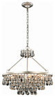 Elegant Lighting Bettina Pendant, Royal Cut Crystals, Silver Leaf