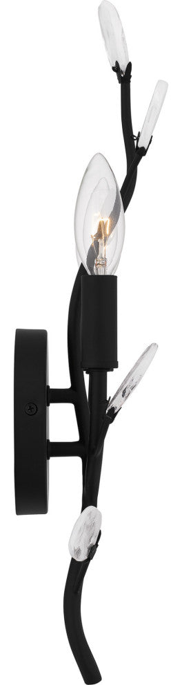 Quoizel HEI8709 Heiress 2 Light 18" Tall Wall Sconce - Matte Black