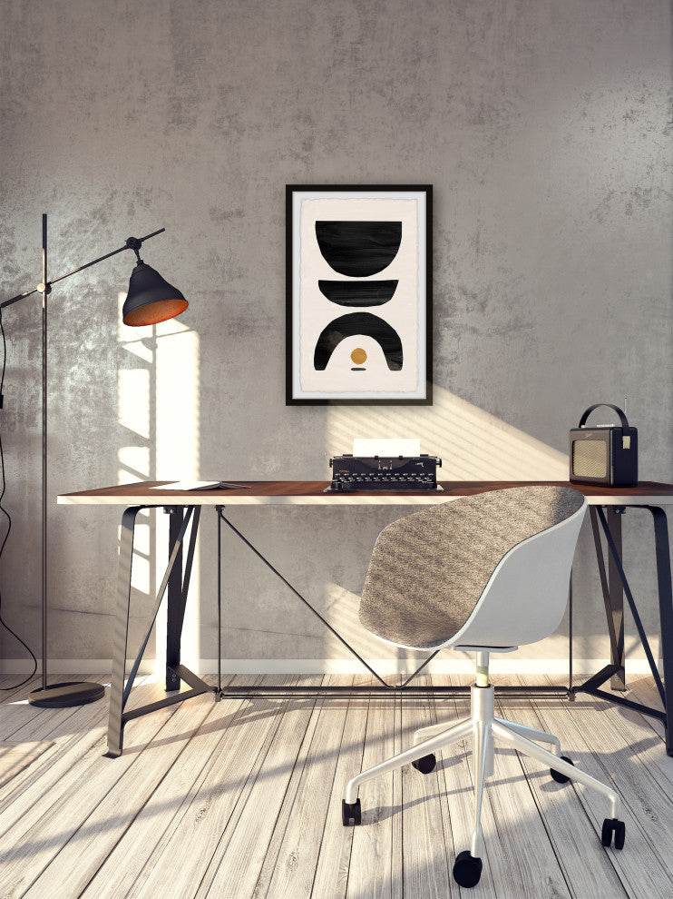 "Lonely Dot" Framed Painting Print, 30x45