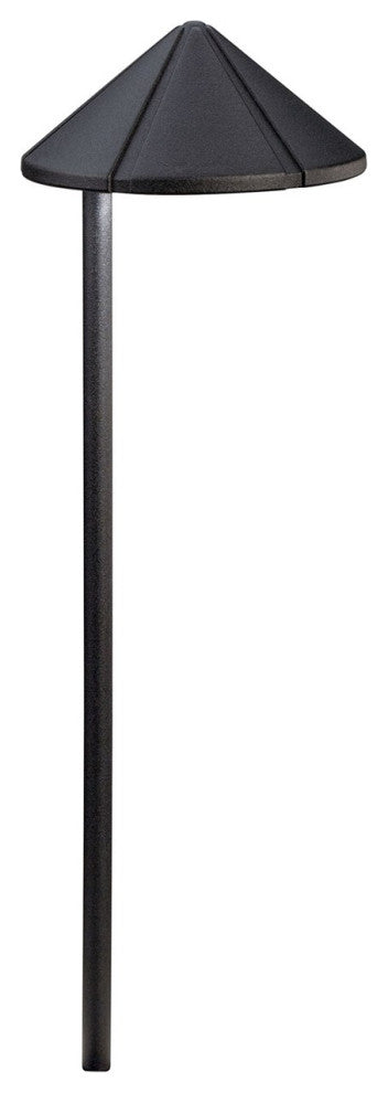 Kichler Six Groove 1 Light Landscape 12V Path-Spread, Textured Black