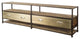15" Brown Solid Wood 4 Legs Console Table