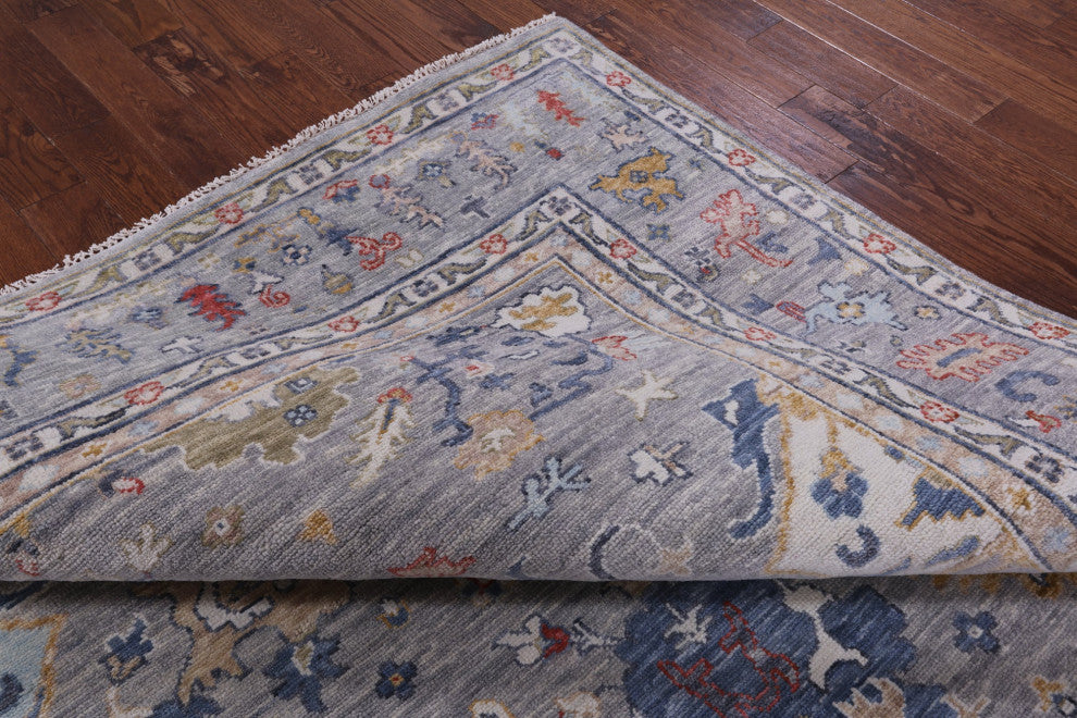 9' 0" X 12' 0" Turkish Oushak Hand-Knotted Wool Rug - Q13424