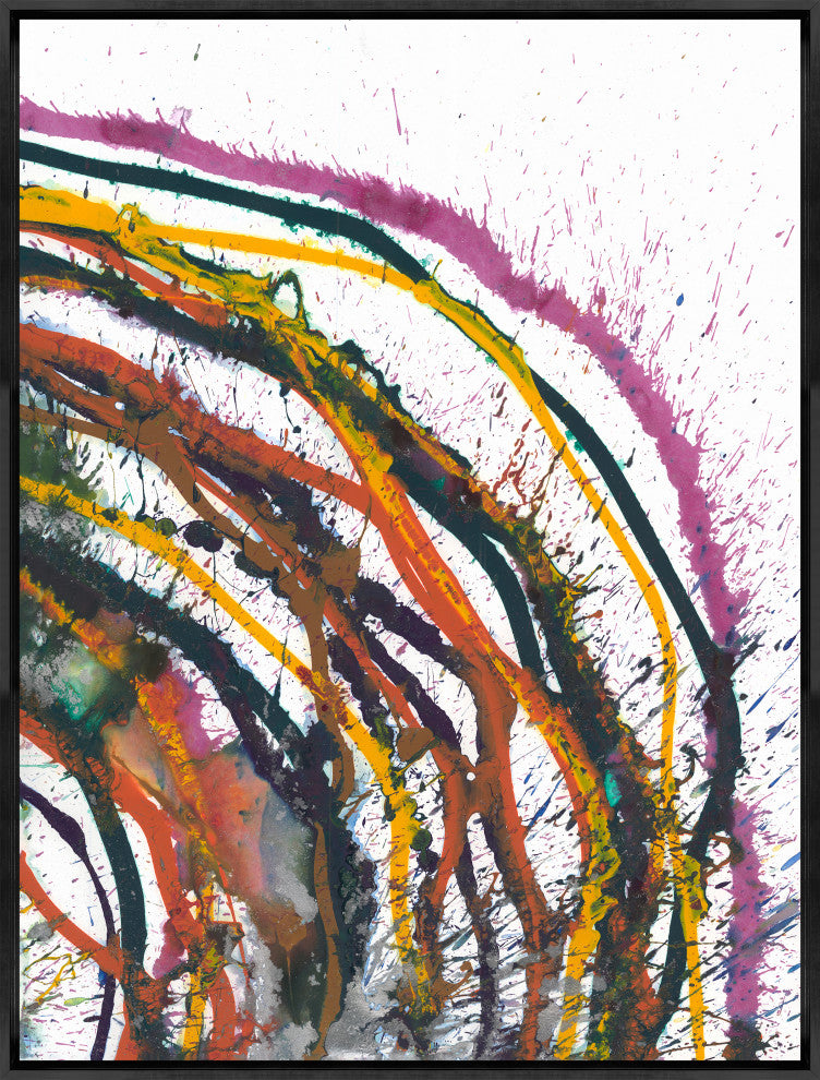 24x32 Couleurs Primaries IV, Framed Artwork, Black