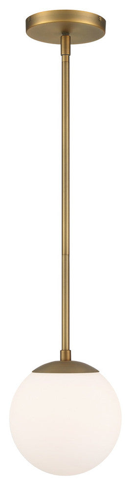 Niveous 7" LED Pendant 3000K, Aged Brass