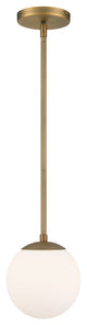 Niveous 7" LED Pendant 3000K, Aged Brass