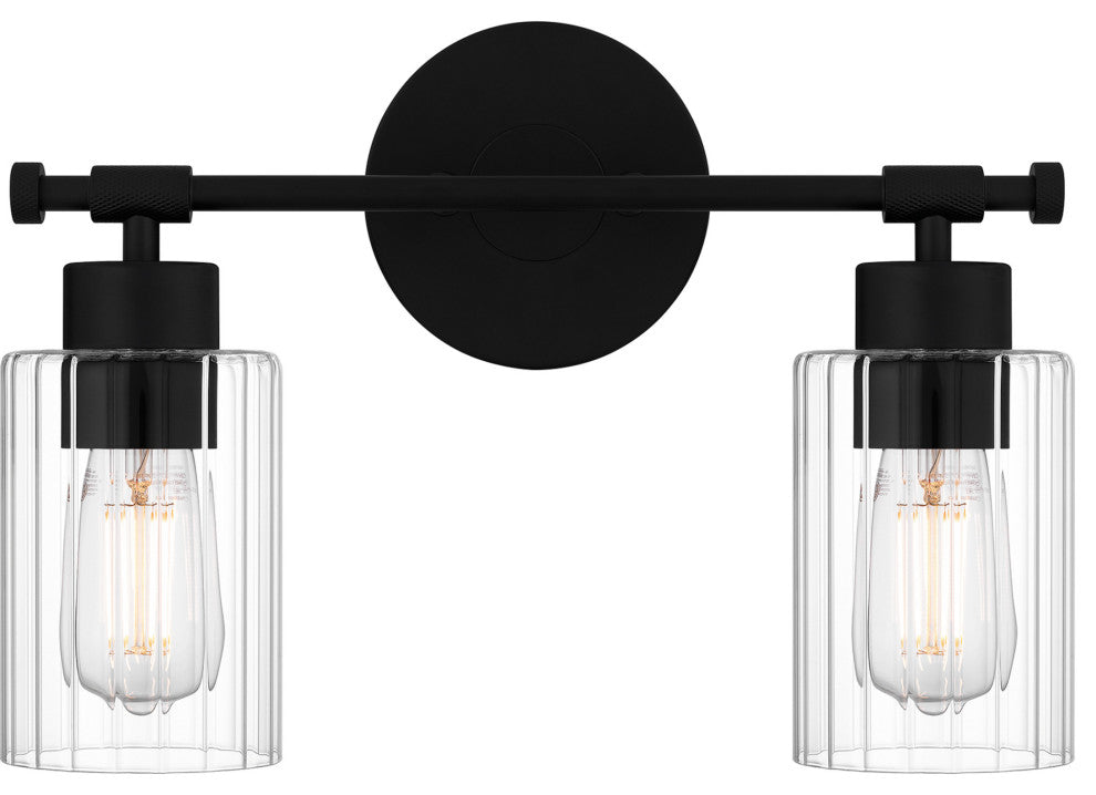 Quoizel CAP8615 Caputo 2 Light 15"W Bathroom Vanity Light - Matte Black