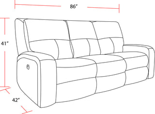 Polaris Slate Power Reclining Sofa and Two Recliners