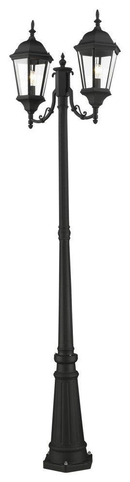 Textured Black Traditional, Historical, Outdoor Post Light