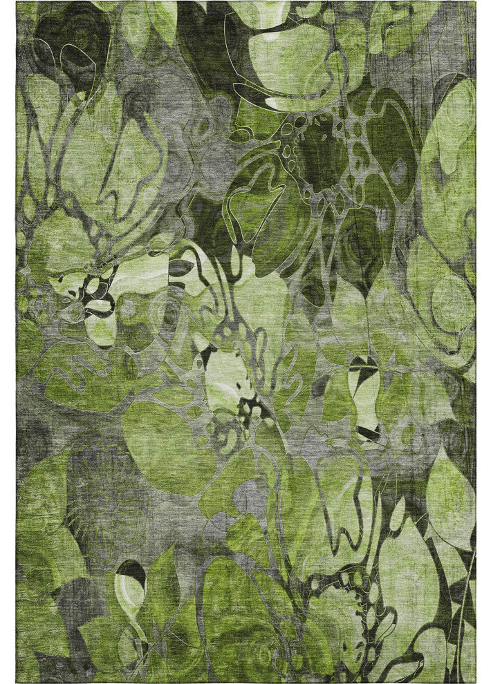 Premium Machine Washable Mayfield AMF558 Fern 3'' x 5'' Rug