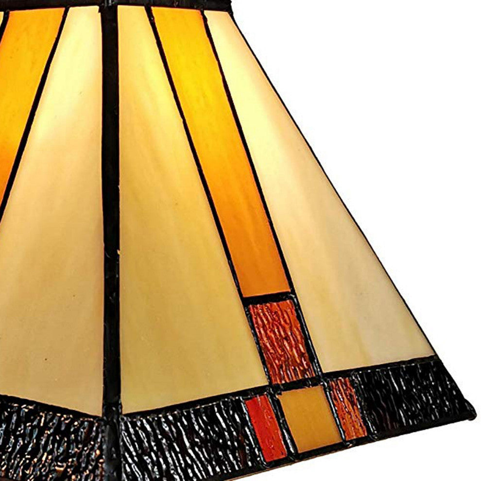 Amora Lighting AM208TL08B Tiffany Style Mission Table Lamp 8 In Wide