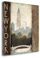 "City Skyline New York VIntage Square" By Marco Fabiano, Gallery Wrap Canvas