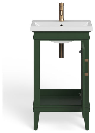 The Payton Bathroom Vanity, Green, 20", Single Sink, Freestanding