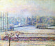 Camille Pissarro View of Bazincourt Frost Morning Gallery Wrapped Canvas Print