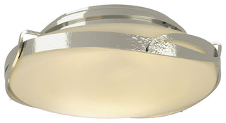 Flora Flush Mount, Sterling, Opal Glass