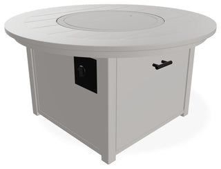 42" Marine Grade Fire Table with Propane Shelf, Warm Gray/Warm Gray