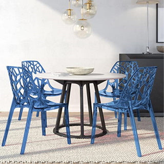 LeisureMod Modern Cornelia Dining Chair, Set of 4
