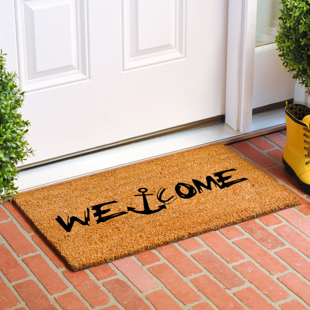 Calloway Mills Nautical Anchor Welcome Doormat, 24" X 36"