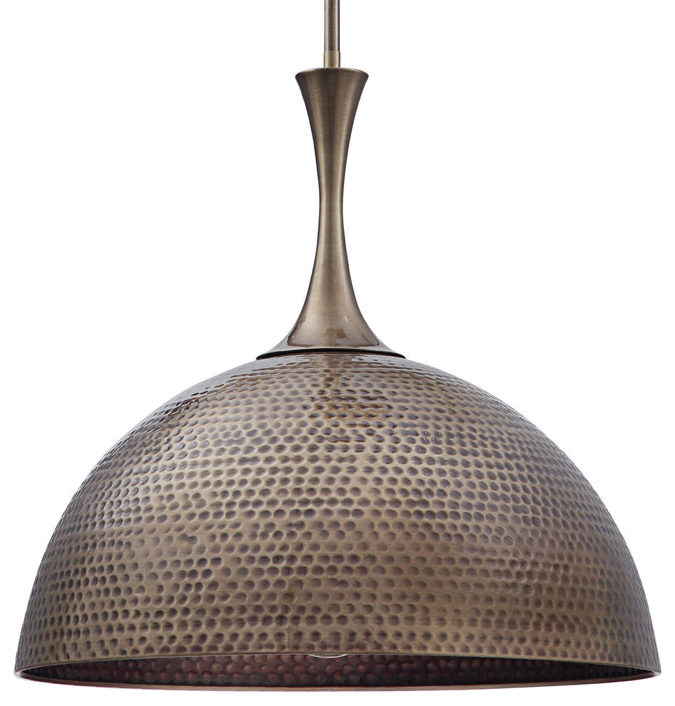 Uttermost Raynott Brass 1 Light Dome Pendant