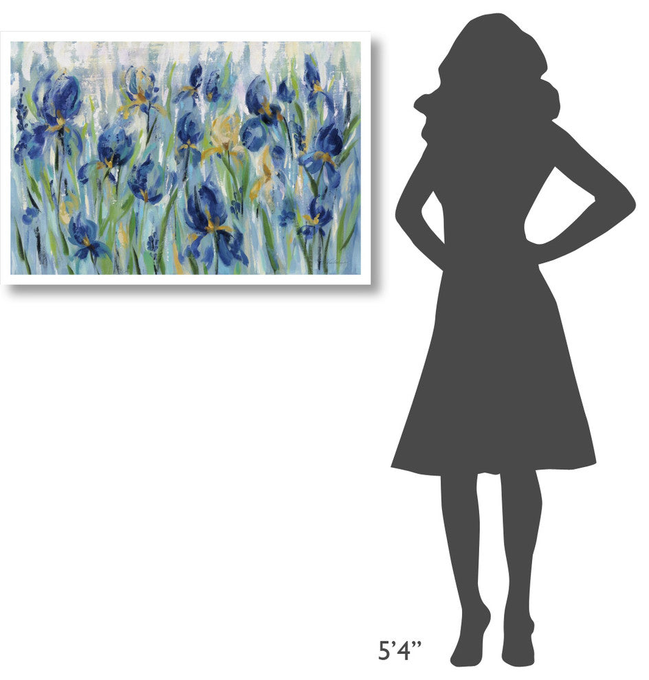 "Iris Flower Bed" Digital Paper Print by Silvia Vassileva, 38"x26"