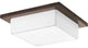 Transit 11" 17W 1 LED Flush Mount Antique Bronze White Glass