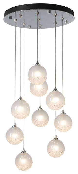 Fritz Globe 9-Light Pendant - Sterling - Frosted Glass - Standard