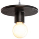 Discus Pendant, Carbon Matte Black/Polished Chrome, White Cord