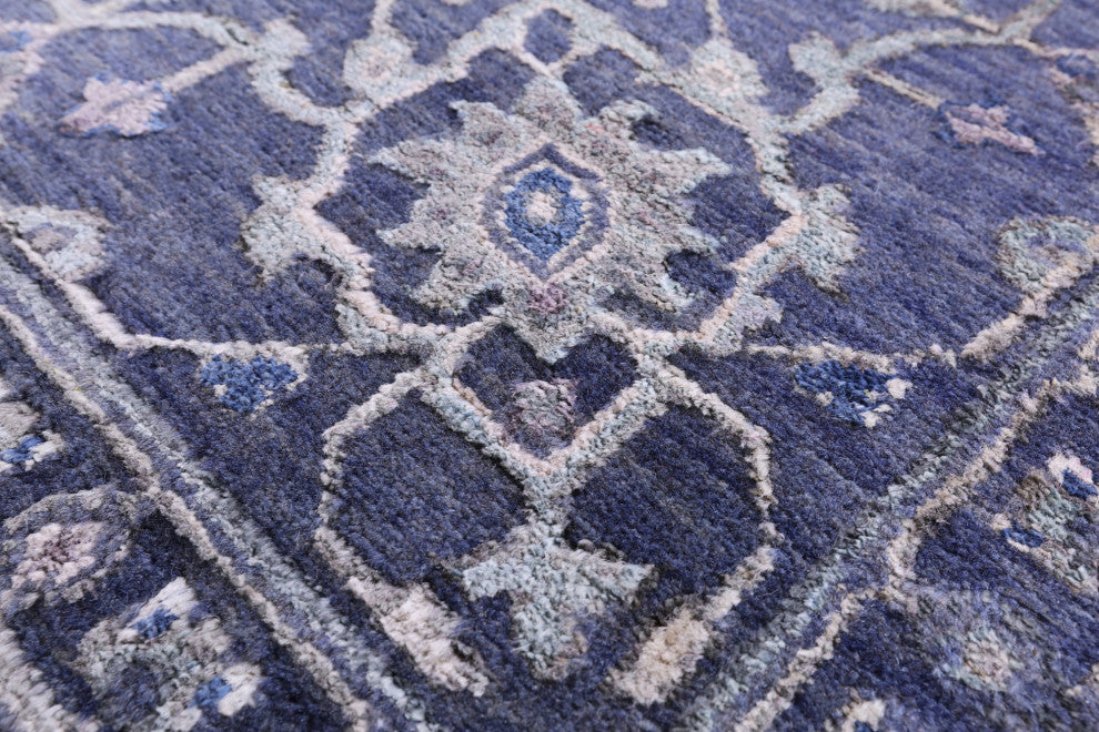 8' 0" X 10' 1" Persian Heriz Serapi Hand Knotted Wool & Silk Rug - Q15538