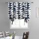 Triad Printed Cotton Tie-Up Window Shade Single Panel, Triad Indigo, 46w X 63l