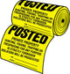 Hy-Ko TSR-100 Tyvek (Legal) Posted Private Property Sign, 12"x12", 100-Count