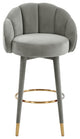 Myla Light Grey Swivel Bar Stool - Light Grey