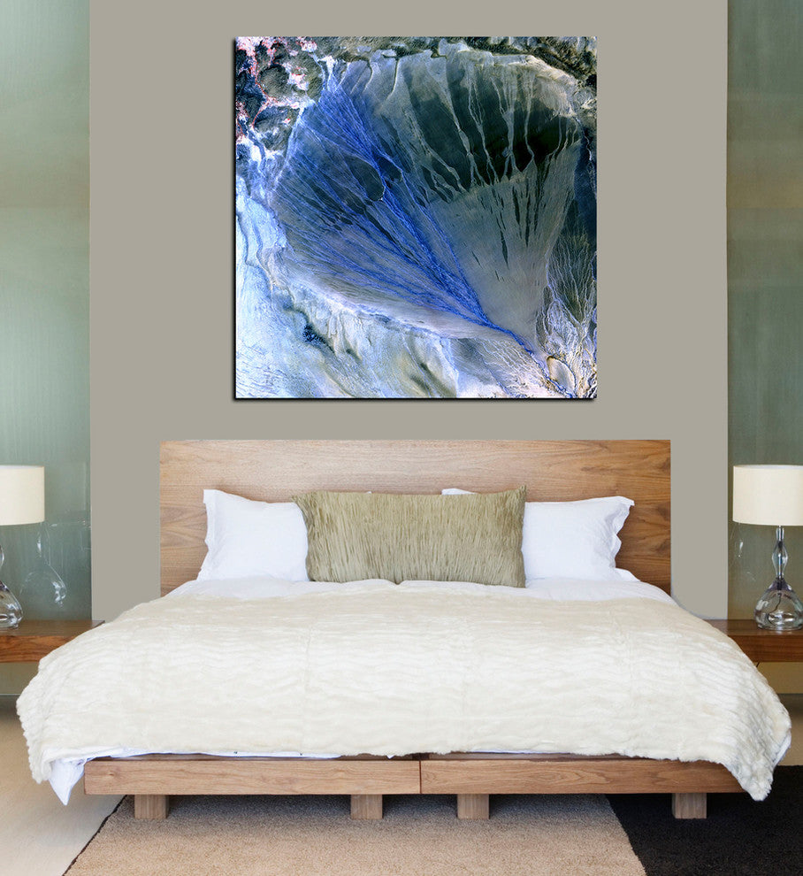 Epic Graffiti "Earth As Art: Alluvial Fan" Giclee Canvas Wall Art, 18"x18"