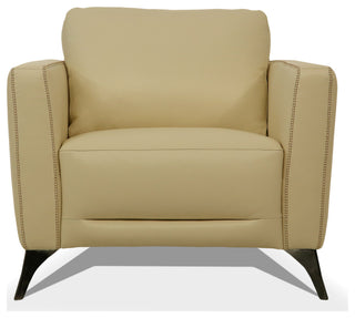 ACME Malaga Chair, Cream Leather